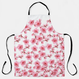 Romantic pink Cherry blosson Apron