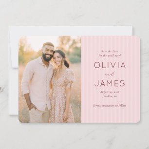 Romantic Pink Elegant Photo Save The Date