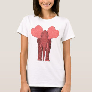 Romantic Pink Elephant T-Shirt