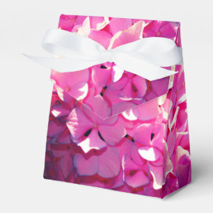 Romantic pink floral elegant hydrangeas  favour box