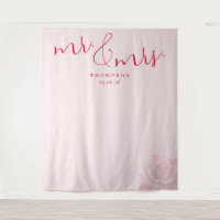 Romantic Pink Floral Wedding Sign