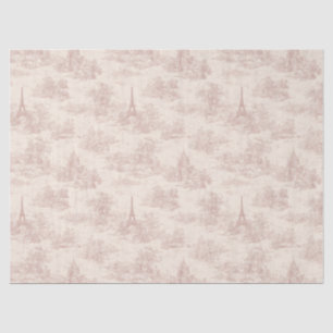 Romantic Pink French Toile Countryside Pattern (1) Tissue Paper
