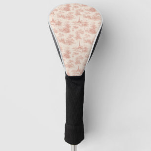Romantic Pink French Toile Countryside Pattern (2) Golf Head Cover