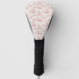 Romantic Pink French Toile Countryside Pattern (3) Golf Head Cover