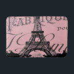 romantic pink french vintage paris eiffel tower bath mat<br><div class="desc">romantic pink french vintage eiffel tower paris home accessories. Destination wedding gifts.</div>