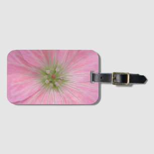 Romantic Pink Geranium Flower Detail Luggage Tag