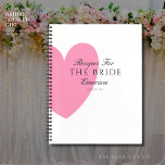 Romantic Pink Heart Bridal Shower Gift Recipe Book<br><div class="desc">Introducing the perfect keepsake for all those cherished bridal shower recipes, our personalised recipe book! This elegant book features an modern pink heart cover, polka dot back cover and is personalised with the bride's name and the date of her bridal shower. This book is the perfect place to store and...</div>