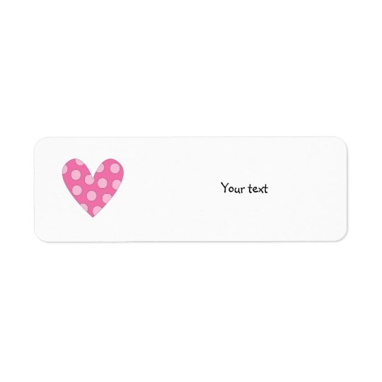 Romantic pink heart drawing return address label