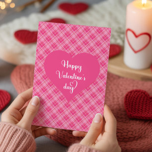Romantic Pink Hearts Valentine’s Day Card