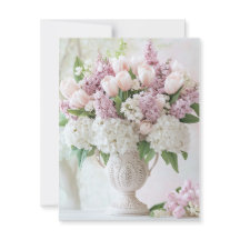 Romantic Pink Lilac and White Hydrangea Valentine'
