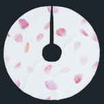 Romantic Pink Peach Rose Petals Brushed Polyester Tree Skirt<br><div class="desc">Romantic Pink Peach Rose Petals</div>