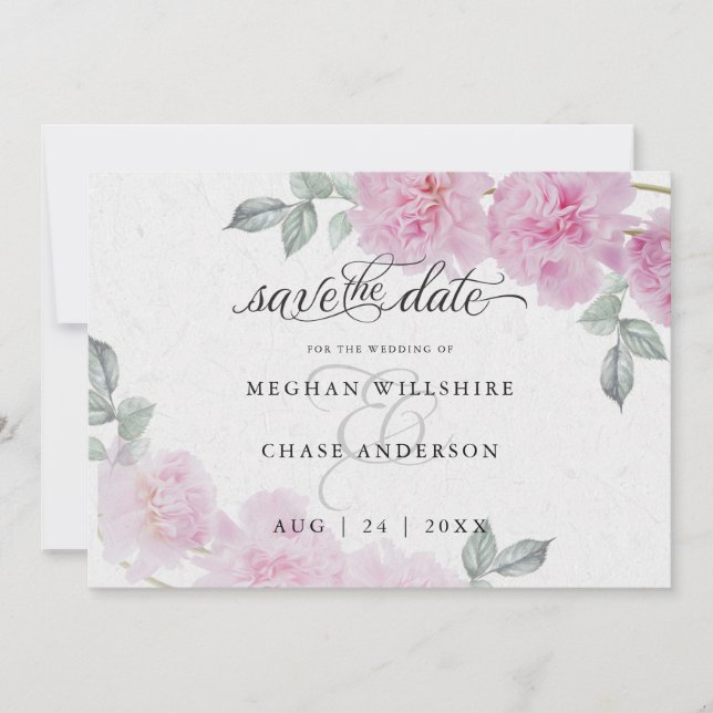 Romantic Pink Peonies Rice Paper BarefootBride™ (Front)