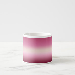 Romantic Pink & Pretty Ivory Cream Gradient Ombre  Espresso Cup