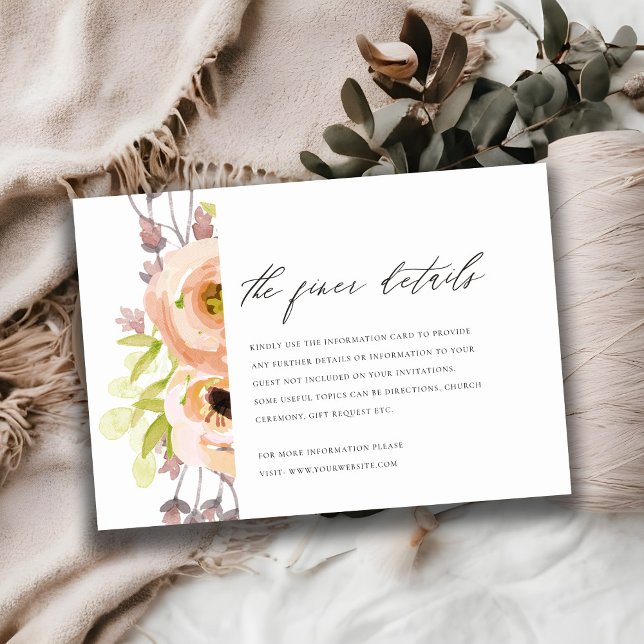 ROMANTIC PINK, PURPLE, BLUE FLORAL INFORMATION INVITATION (Creator Uploaded)