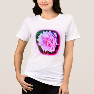 Romantic pink rose floral Tri-Blend shirt
