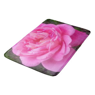Romantic Pink Rose 'Leonardo Da Vinci' Bath Mat