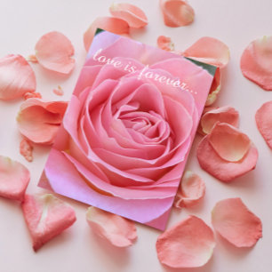 Romantic Pink Rose Personalised Marriage Proposal Card