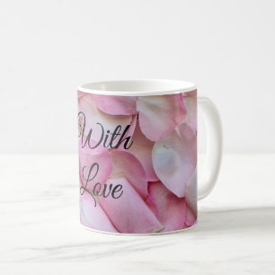Romantic Pink Rose Petals Coffee Mug