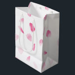 Romantic Pink Rose Petals Floral Bridal Shower Medium Gift Bag<br><div class="desc">Romantic Pink Rose Petals Floral Bridal Shower</div>