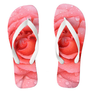 Romantic Pink Rose Water Drops Thongs