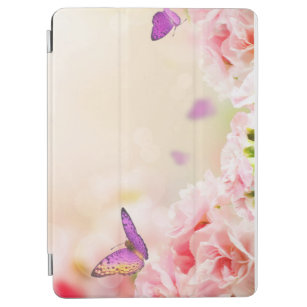 Romantic Pink Roses And Butterfly's iPad Air Cover