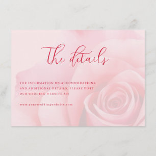 Romantic Pink Roses Enclosure Card