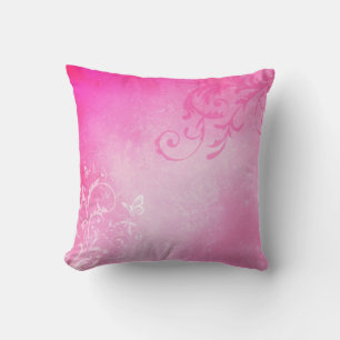 Romantic Pink Swirls Cushion