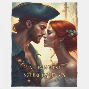 Romantic Pirate Couple – In This Moment, Nothing Fleece Blanket