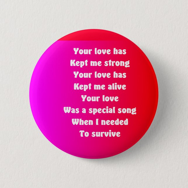 romantic poems to someone special buttons (Front)