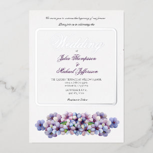 Romantic Poetic Lilac Watercolor Floral Wedding