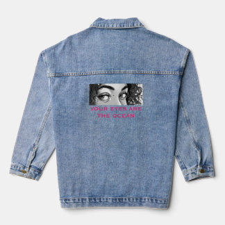 Romantic Pop Art Eyes: "Your Eyes Are the Ocean" G Denim Jacket