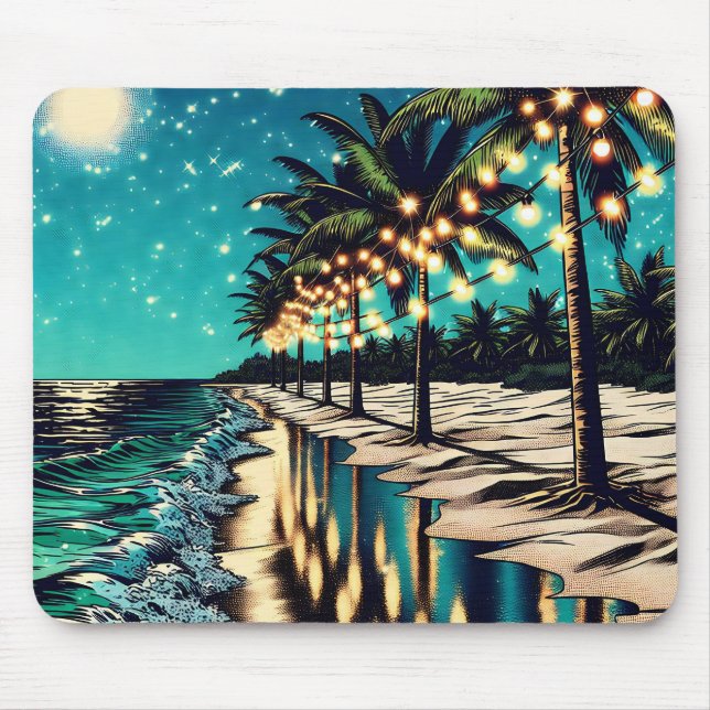 Romantic Pretty Coastal Art  Mouse Pad (Front)