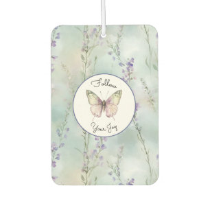 Romantic Pretty Lavender Flowers Car Air Freshener