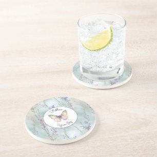 Romantic Pretty Lavender Flowers Coaster