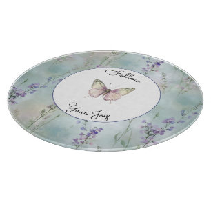 Romantic Pretty Lavender Flowers Cutting Board