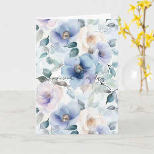 Romantic Pretty Lavender Flowers Love Wedding   Card