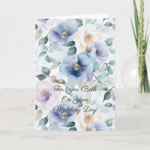 Romantic Pretty Lavender Flowers Love Wedding   Card