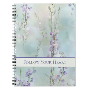Romantic Pretty Lavender Flowers Notebook