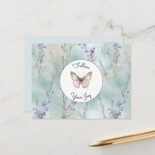Romantic Pretty Lavender Flowers Postcard