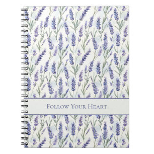 Romantic Pretty Lavender Purple Flowers Notebook