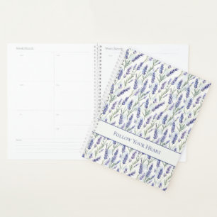 Romantic Pretty Lavender Purple Flowers Planner