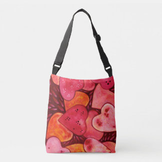 Romantic Pretty Watercolour Love Heart Tote Bag