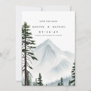 Romantic Printable Mountain Save The Date