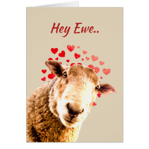 Romantic Pun Love Ewe  Funny Sheep Animal Humour