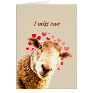 Romantic Pun Love Ewe Funny Sheep Animal Humour