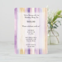 Romantic Purple Cream Iris Stripes Birthday