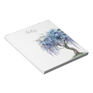Romantic Purple Flowering Tree  Notepad