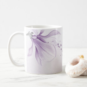 romantic purple flowers botanical  coffee mug