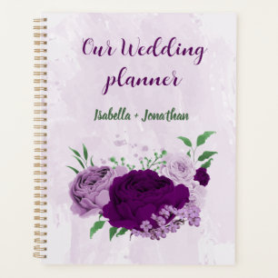 Romantic purple flowers wedding planner
