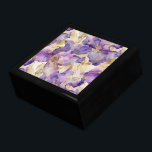 Romantic Purple Gold Iris Floral Bridal Shower Gift Box<br><div class="desc">Romantic Purple Gold Iris Floral Wedding Bridal Shower</div>